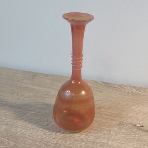 Vintage Handmade Neker Glass Israel Vase Rare